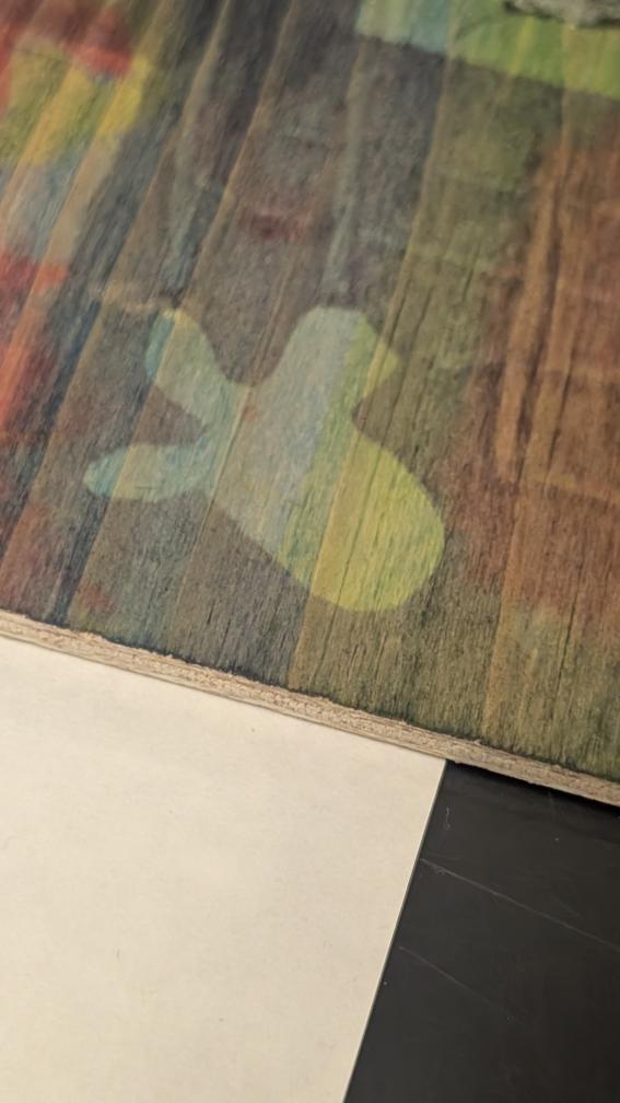 Wood block with ink - Printing & Textile Dept 